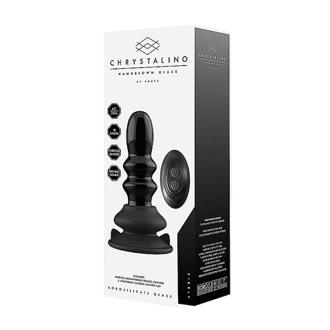 Ribbly Remote Control Rechargeable Glass Vibrator