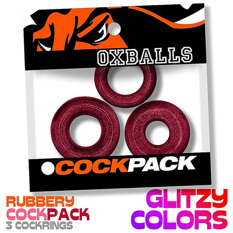 Cockpack Multi Design 3 Piece Cock Ring Set by Oxballs