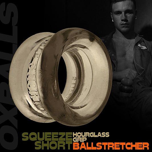 Squeeze Short Hourglass Mens Ball Stretcher by Oxballs