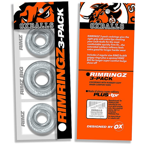 Rimringz Multi Size 3 Pack Cock Rings by Oxballs