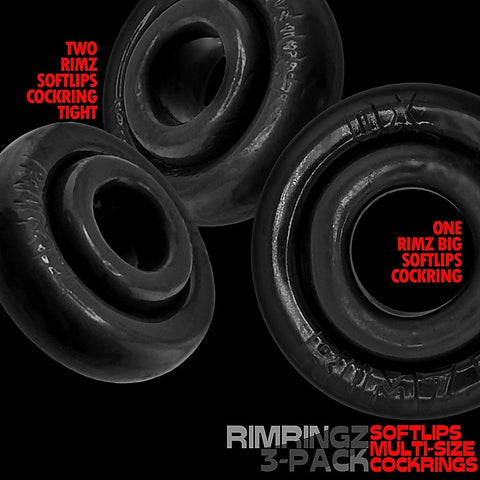 Rimringz Multi Size 3 Pack Cock Rings by Oxballs