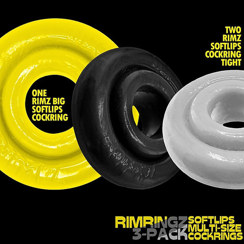 Rimringz Multi Size 3 Pack Cock Rings by Oxballs