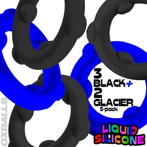 Gearheads 5 Pack Spinner Cock Rings by Oxballs