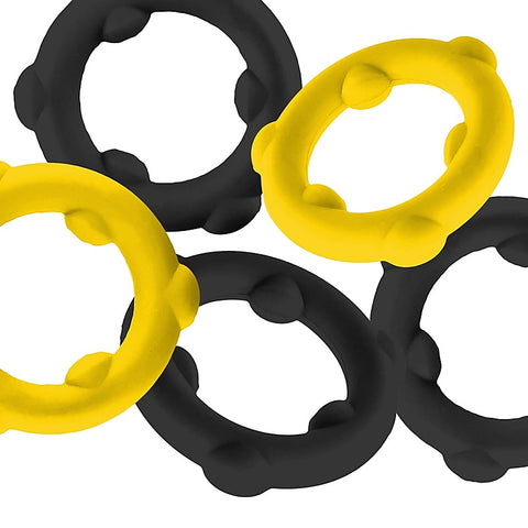 Gearheads 5 Pack Spinner Cock Rings by Oxballs