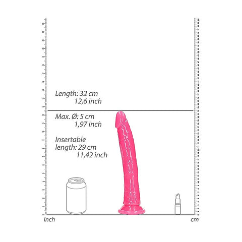 REALROCK 29 cm Slim Glow in the Dark Realistic Dong