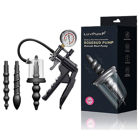 LuvPump Rosebud Manual Anal Pump by Shots Toys