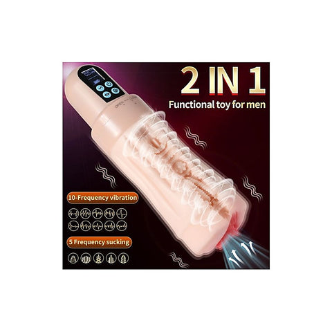 Suctroker Dual Density Vibrating Vaginal Masturbator V3