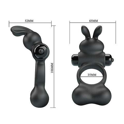 Yusuf Vibrating Mens Cock Ring with Steel Balls by Baile