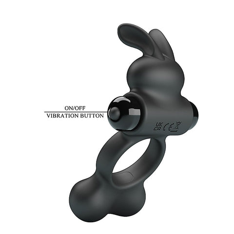 Yusuf Vibrating Mens Cock Ring with Steel Balls by Baile