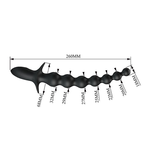 Rechargeable Rigdon Vibrating Anal Play Beads by Baile