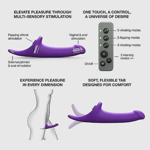 Multi Orgasm Vibrating Strap On Dildo by Strap-On-Me