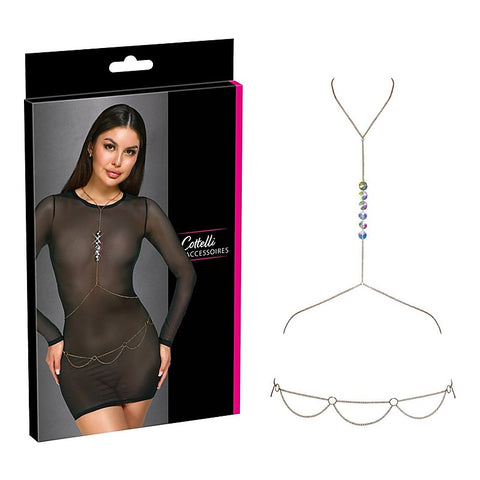 Cottelli Womens Sexy Body Chain Gold by Orion