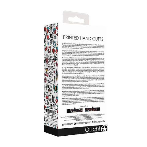 Old School Tattoo Style Printed Hand Cuffs by Shots Toys