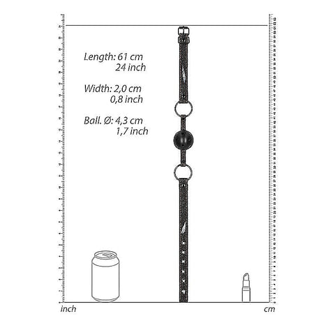 Breathable Ball Gag with Roughened Denim Straps
