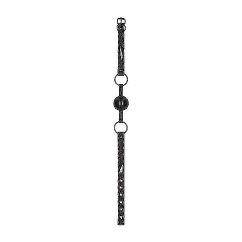 Breathable Ball Gag with Roughened Denim Straps