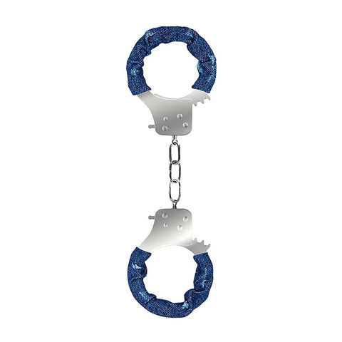 Roughend Denim Style Metal Handcuffs by Shots Toys