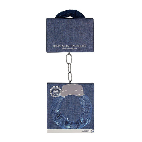 Roughend Denim Style Metal Handcuffs by Shots Toys