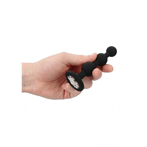 Silicone Butt Plug with Diamond Gem Base by Shots Toys