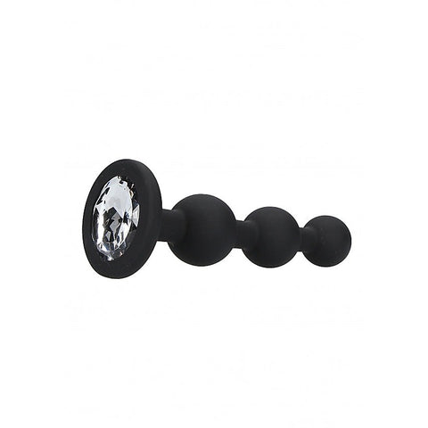 Silicone Butt Plug with Diamond Gem Base by Shots Toys