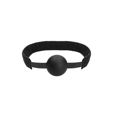 Velvet and Velcro Adjustable Silicone Ball Gag by Shots Toys