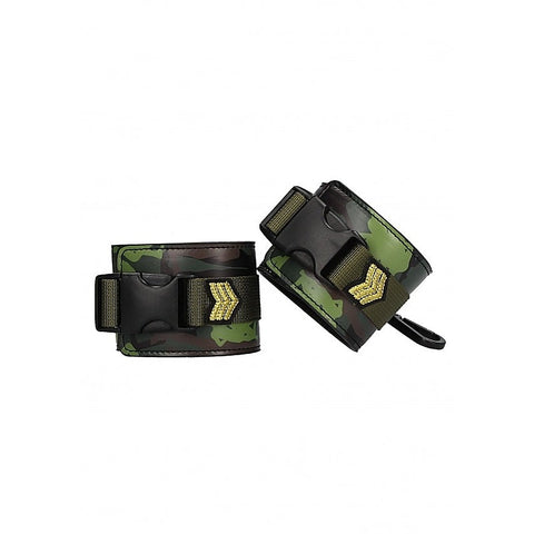 Army Theme Fetish Play Ankle Cuffs by Shots Toys