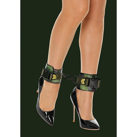 Army Theme Fetish Play Ankle Cuffs by Shots Toys
