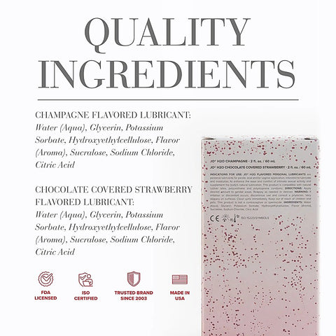 Sweet and Bubbly Champagne & Chocolate Lubricant Set