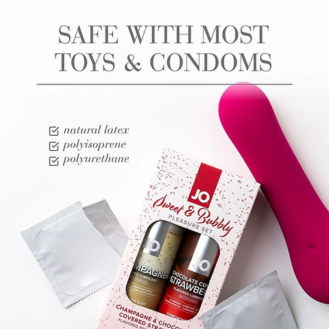 Sweet and Bubbly Champagne & Chocolate Lubricant Set