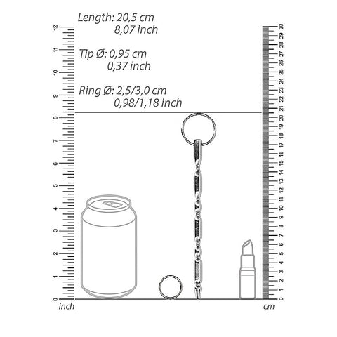 Urethral Sounding Stainless Steel Mens Dilator by Shots Toys