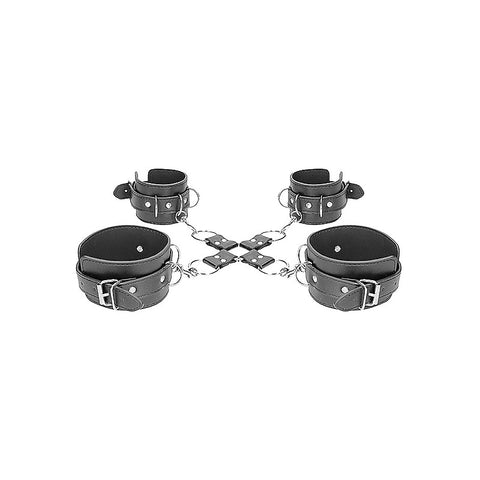 Bonded Leather Hogtie With Hand and Ankle Cuffs