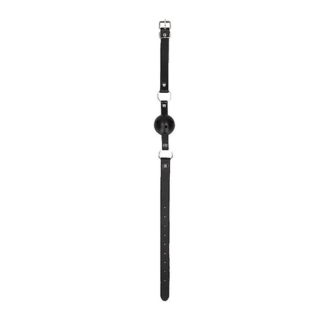 Breathable BDSM Ball Gag With Bonded Leather Straps