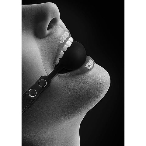 Silicone Ball Gag with Adjustable Bonded Leather Straps