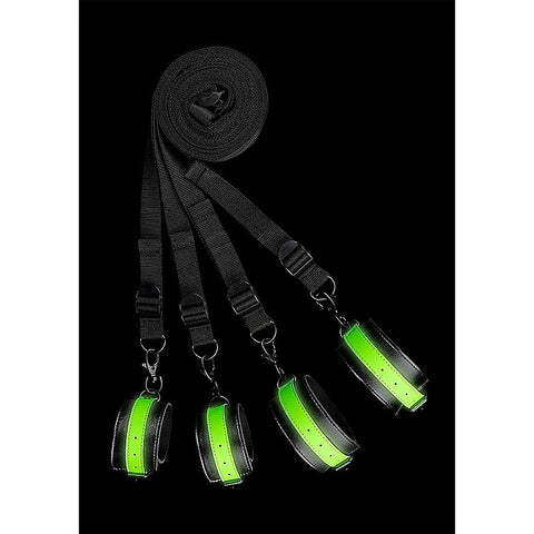 Bed Bindings Restraint Kit Glow in the Dark by Shots Toys