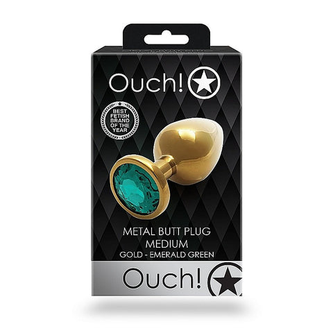 Round Gem Metal Butt Plug Medium by Shots Toys