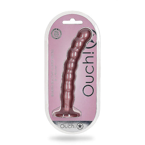 Suction Base Beaded G-Spot Dildo by Shots Toys