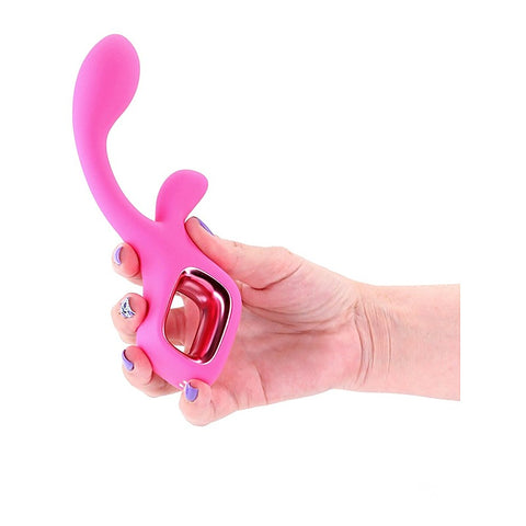 Pretty in Pink Velvet G Spot Rabbit Vibrator by NS Novelties
