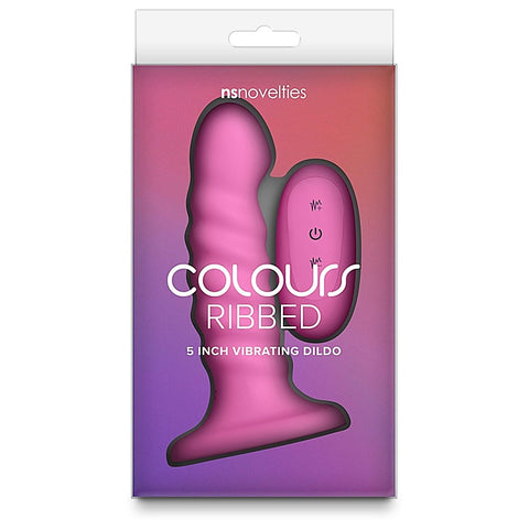 Colours Ribbed 5 inch Remote Control Dildo by NS Novelties