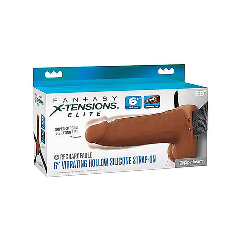 Fantasy X-Tensions Elite 6 in. Vibrating Strap-On