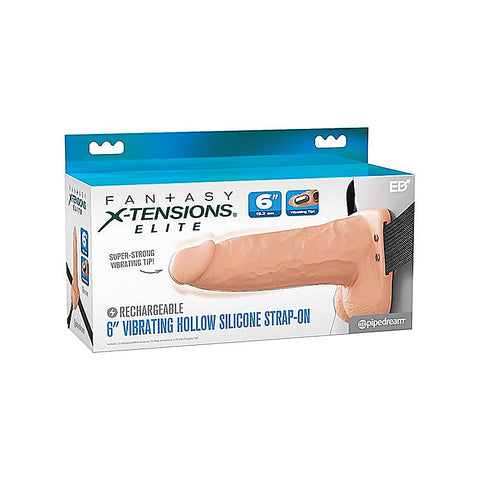 Fantasy X-Tensions Elite 6 in. Vibrating Strap-On