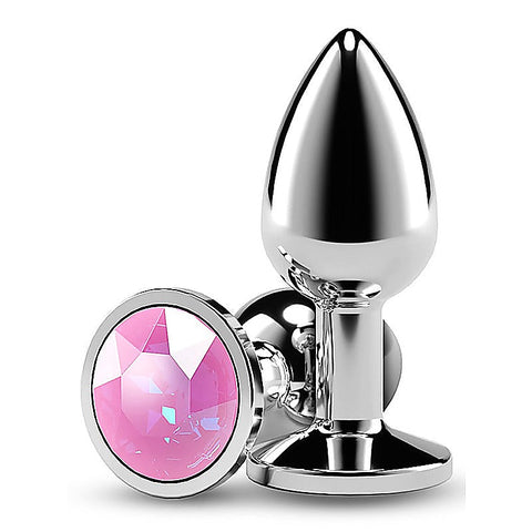 Rear Assets Silver Coloured Gem Butt Plug Small