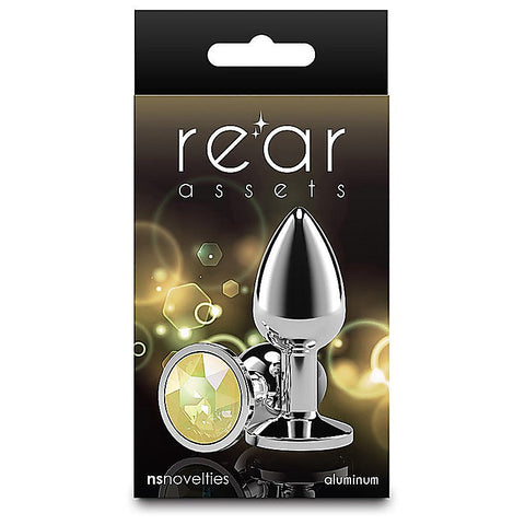 Rear Assets Silver Coloured Gem Butt Plug Small