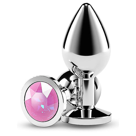 Rear Assets Silver Coloured Gem Butt Plug Medium