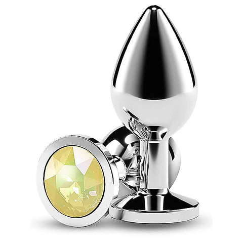Rear Assets Silver Coloured Gem Butt Plug Medium