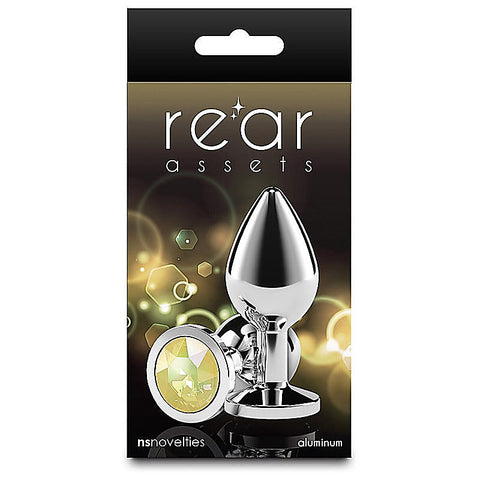 Rear Assets Silver Coloured Gem Butt Plug Medium