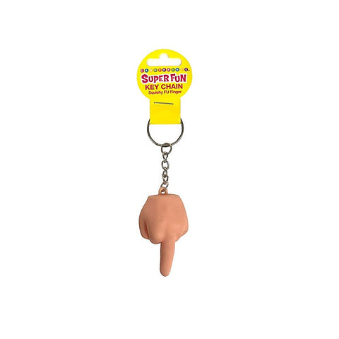 Super Squishy FU Finger Novelty Keychain by Little Genie