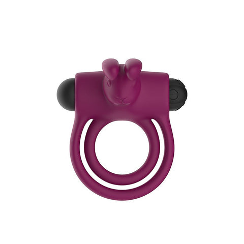 Silicone Rabbit Vibrating Penis and Balls Cock Ring