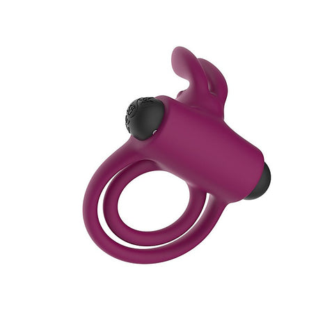 Silicone Rabbit Vibrating Penis and Balls Cock Ring