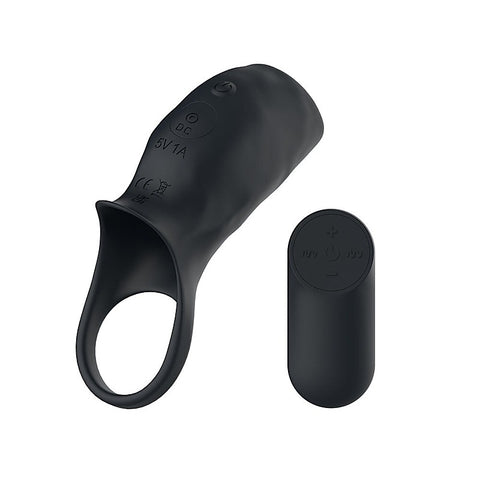 Remote Control Vibrating Cockring Sleeve by Passion Play