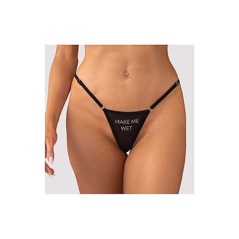 Make Me Wet Printed Sexy Womens Thong by Obsessive