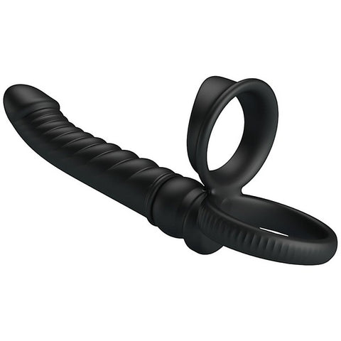 Merritt Vibrating Cockring with Anal Probe by Baile